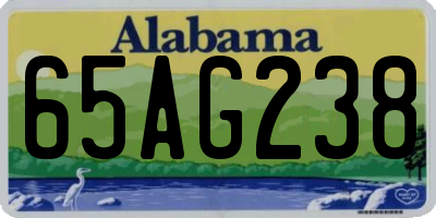 AL license plate 65AG238