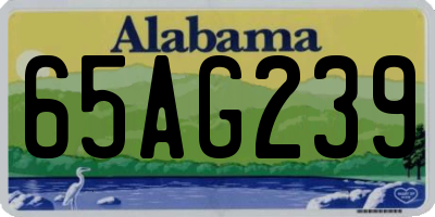 AL license plate 65AG239