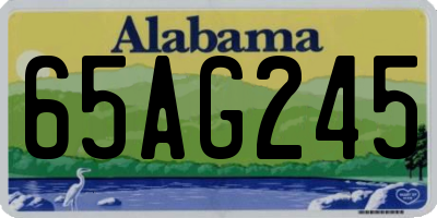 AL license plate 65AG245