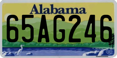 AL license plate 65AG246