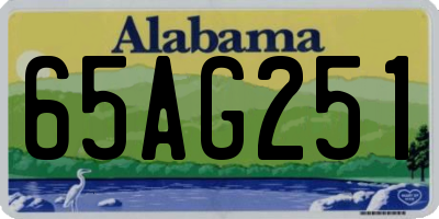 AL license plate 65AG251