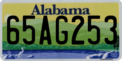 AL license plate 65AG253
