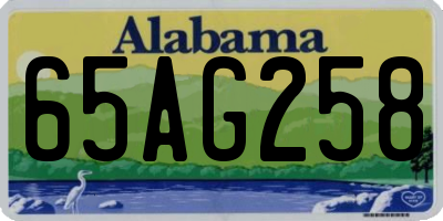 AL license plate 65AG258