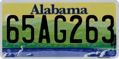 AL license plate 65AG263