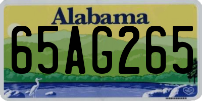 AL license plate 65AG265