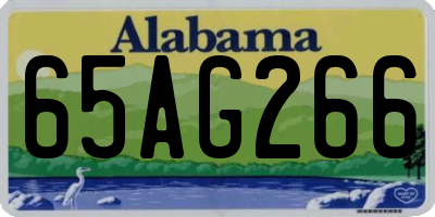 AL license plate 65AG266