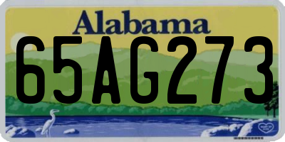 AL license plate 65AG273