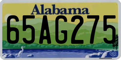 AL license plate 65AG275