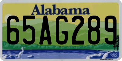AL license plate 65AG289