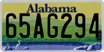 AL license plate 65AG294