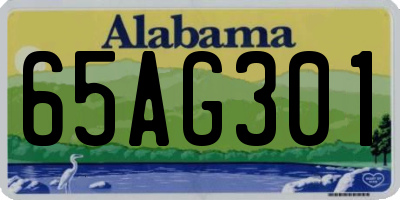 AL license plate 65AG301