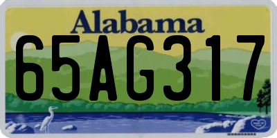 AL license plate 65AG317