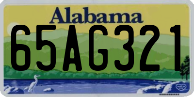 AL license plate 65AG321