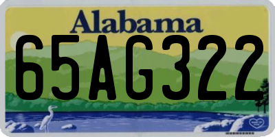 AL license plate 65AG322