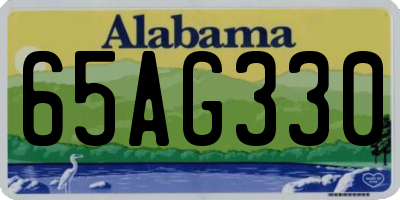 AL license plate 65AG330