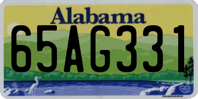 AL license plate 65AG331