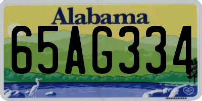AL license plate 65AG334