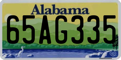 AL license plate 65AG335