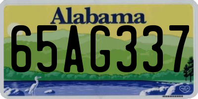 AL license plate 65AG337