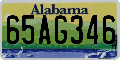 AL license plate 65AG346