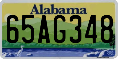 AL license plate 65AG348