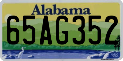 AL license plate 65AG352