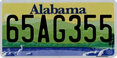 AL license plate 65AG355