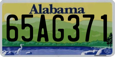 AL license plate 65AG371