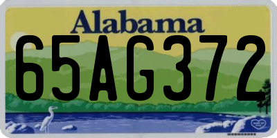 AL license plate 65AG372