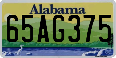 AL license plate 65AG375