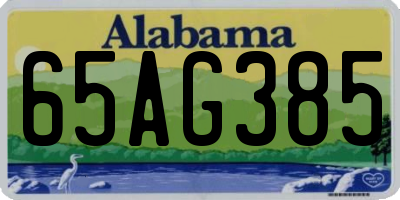 AL license plate 65AG385