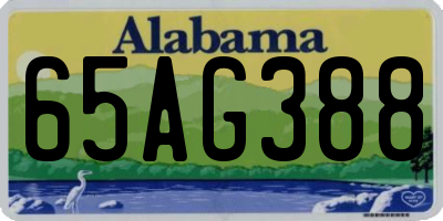 AL license plate 65AG388