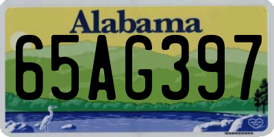 AL license plate 65AG397