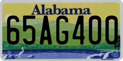 AL license plate 65AG400