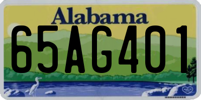 AL license plate 65AG401