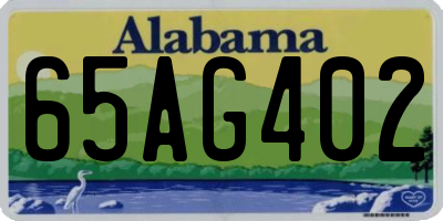 AL license plate 65AG402