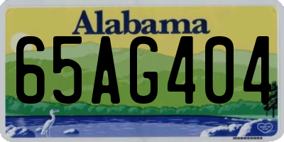 AL license plate 65AG404