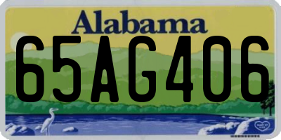 AL license plate 65AG406