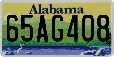 AL license plate 65AG408