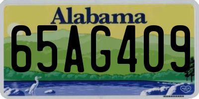 AL license plate 65AG409