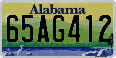 AL license plate 65AG412