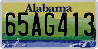 AL license plate 65AG413