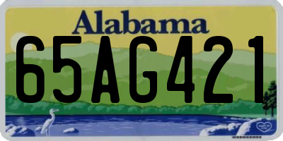 AL license plate 65AG421