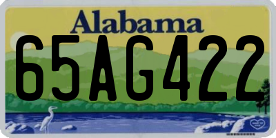 AL license plate 65AG422