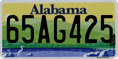 AL license plate 65AG425