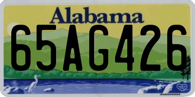 AL license plate 65AG426