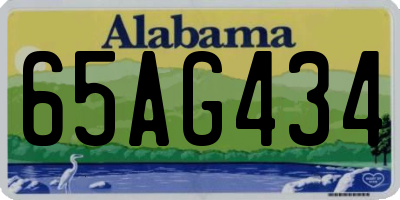 AL license plate 65AG434