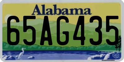 AL license plate 65AG435