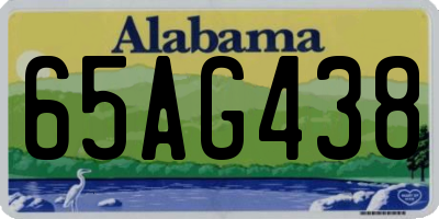 AL license plate 65AG438