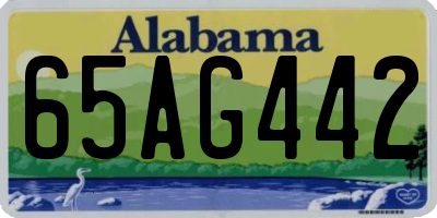 AL license plate 65AG442